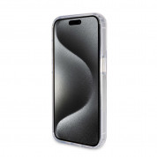Guess IML Ringstand Glitter MagSafe Case - хибриден удароустойчив кейс с MagSafe за iPhone 15 Pro (прозрачен) 4