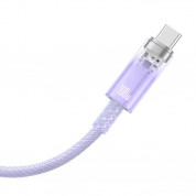 Baseus Explorer USB-A to USB-C Cable 100W (CATS010505) - здрав кабел с въжена оплетка и бързо зареждане за устройства с USB-C порт (100 см) (лилав) 3