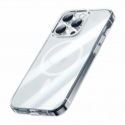 Benks Magnetic Crystal Case - хибриден удароустойчив кейс с MagSafe за iPhone 15 (прозрачен) 1