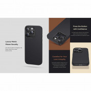 Benks Magnetic Leather MagSafe Case - кожен кейс с MagSafe за iPhone 15 Pro (черен) 3