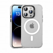 Benks Magnetic Lucid Case - хибриден удароустойчив кейс с MagSafe за iPhone 15 Pro (бял)