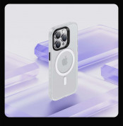 Benks Magnetic Lucid Case - хибриден удароустойчив кейс с MagSafe за iPhone 15 Pro (бял) 2