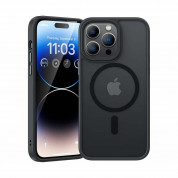 Benks Magnetic Mist Metal Frame Case - хибриден удароустойчив кейс с MagSafe за iPhone 15 Pro (черен)