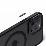 Benks Magnetic Mist Metal Frame Case - хибриден удароустойчив кейс с MagSafe за iPhone 15 Pro (черен) 7