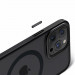 Benks Magnetic Mist Metal Frame Case - хибриден удароустойчив кейс с MagSafe за iPhone 15 Pro (черен) 8
