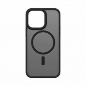Benks Magnetic Mist Metal Frame Case - хибриден удароустойчив кейс с MagSafe за iPhone 15 Pro (черен) 5