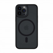 Benks Magnetic Mist Metal Frame Case - хибриден удароустойчив кейс с MagSafe за iPhone 15 Pro (черен) 1