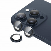 Benks Warrior Tempered Glass Camera Lens Protector - предпазни стъклени лещи за камерата на iPhone 15 Pro, iPhone 15 Pro Max (син)