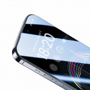 Benks Ultra Shield HD Tempered Glass - стъклено защитно покритие за дисплея на дисплея на iPhone 15, iPhone 14 Pro (черен-прозрачен)  4