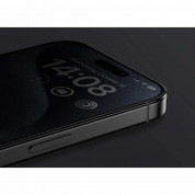 Benks Ultra Shield Privacy Tempered Glass - стъклено защитно покритие с определен ъгъл на виждане за дисплея на iPhone 15, iPhone 14 Pro (черен-прозрачен)  5