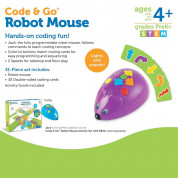 Learning Resources Code And Go Robot Mouse - интерактивен програмируем робот (лилав) 5