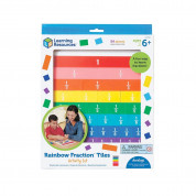 Learning Resources Rainbow Fraction Tiles With Tray - комплект детска игра за смятане (51 части) 2