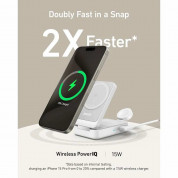 Anker MagGo 3-in-1 MagSafe Qi2 Pocket Charger - преносима тройна поставка (пад) за безжично зареждане за iPhone с MagSafe, Apple Watch, AirPods и Qi съвместими мобилни устройства (бял) 1