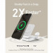 Anker MagGo 3-in-1 MagSafe Qi2 Pocket Charger - преносима тройна поставка (пад) за безжично зареждане за iPhone с MagSafe, Apple Watch, AirPods и Qi съвместими мобилни устройства (бял) 2
