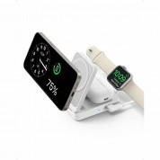 Anker MagGo 3-in-1 MagSafe Qi2 Pocket Charger - преносима тройна поставка (пад) за безжично зареждане за iPhone с MagSafe, Apple Watch, AirPods и Qi съвместими мобилни устройства (бял)