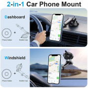 TT Magnetic Car Holder CHM01 - магнитна поставка за таблото или стъклото на кола за iPhone с MagSafe (черен) 1