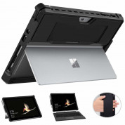 4smarts Sturdy Clip Case - удароустойчив хибриден кейс с поставка Microsoft Surface Pro 7, Microsoft Surface Pro 7 (черен)