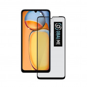 OBALME Tempered Glass Screen Protector 5D - обхващащо и ръбовете стъклено защитно покритие за дисплея на Xiaomi Redmi 13C, Xiaomi Poco C65 (черен-прозрачен)