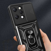 Tech-Protect CamShield Pro Hard Case - хибриден удароустойчив кейс с пръстен против изпускане за Xiaomi Redmi 12 (черен) 3