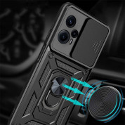 Tech-Protect CamShield Pro Hard Case - хибриден удароустойчив кейс с пръстен против изпускане за Xiaomi Poco F5 (черен) 3