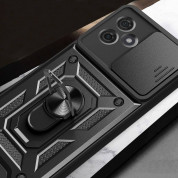 Tech-Protect CamShield Pro Hard Case - хибриден удароустойчив кейс с пръстен против изпускане за Motorola Moto G54 5G (черен) 6