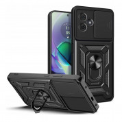 Tech-Protect CamShield Pro Hard Case - хибриден удароустойчив кейс с пръстен против изпускане за Motorola Moto G54 5G (черен)