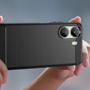 Tech-Protect Carbon Flexible TPU Case for Xiaomi Redmi 13C, Xiaomi Poco C65 (black) 1