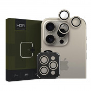 Hofi CamRing Pro Plus - предпазни стъклени лещи за камерата на iPhone 15 Pro, iPhone 15 Pro Max (златист)