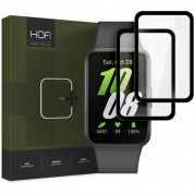 Hofi Glass Pro Plus Screen Protector - 2 броя калено стъклено защитно покритие на Samsung Galaxy Fit 3 (черен-прозрачен)