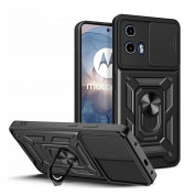 Tech-Protect CamShield Pro Hard Case - хибриден удароустойчив кейс с пръстен против изпускане за Motorola Moto G24, Moto G24 Power, Moto G04 (черен)