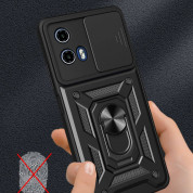 Tech-Protect CamShield Pro Hard Case - хибриден удароустойчив кейс с пръстен против изпускане за Motorola Moto G24, Moto G24 Power, Moto G04 (черен) 4