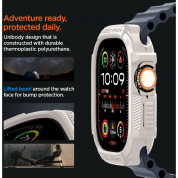 Spigen Rugged Armor Case - удароустойчив TPU кейс за Apple Watch Ultra 49мм (бежов) 13