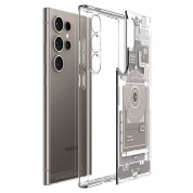 Spigen Ultra Hybrid Zero One Case - хибриден кейс с висока степен на защита за Samsung Galaxy S24 Ultra (прозрачен-титан)  9