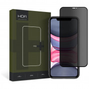 Hofi Anti-Spy Pro Plus Full Screen Tempered Glass - калено стъклено защитно покритие с определен ъгъл на виждане за дисплея на iPhone 11, iPhone XR (черен-прозрачен)