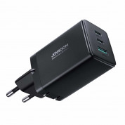 Joyroom GaN Charger 65W - захранване за ел. мрежа за лаптопи, смартфони и таблети с 2xUSB-C и 1xUSB-A изходи с USB-C кабел в комплекта (черен) 1
