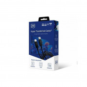 3MK Hyper Thunderbolt 4 Cable - USB-C към USB-C кабел с Thunderbolt 4 (100 см) (черен)  3
