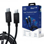 3MK Hyper Thunderbolt 4 Cable - USB-C към USB-C кабел с Thunderbolt 4 (100 см) (черен) 