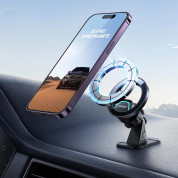 Joyroom Magnetic Car Dashboard Phone Holder (JR-ZS376) - магнитна поставка за таблото на автомобил за iPhone с MagSafe (черен) 6