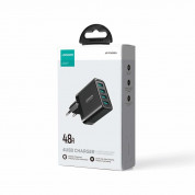 Joyroom USB Power Charger 24W - захранване за ел. мрежа с 4xUSB-A изхода (черен) 5