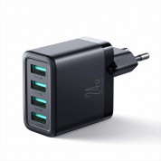 Joyroom USB Power Charger 24W - захранване за ел. мрежа с 4xUSB-A изхода (черен)