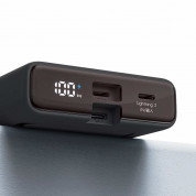 Joyroom Magnetic Power Bank with Lightning cable 20W 10000mAh - външна батерия с USB-C към Lightning кабел, USB-C и Lightning портове (черен) 3