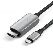 Satechi USB-C to HDMI 2.1 8K Cable - кабел за свързване от USB-C към HDMI 8K (200 см) (черен)  1