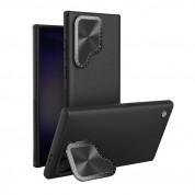 Nillkin CamShield Prop Leather Magnetic Case - хибриден удароустойчив кожен кейс с MagSafe за Samsung Galaxy S24 Ultra (черен) 5