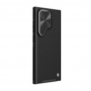 Nillkin CamShield Prop Leather Magnetic Case - хибриден удароустойчив кожен кейс с MagSafe за Samsung Galaxy S24 Ultra (черен) 3