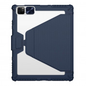Nillkin Bumper SnapSafe Hybrid Case - полиуретанов калъф с отделящ се кейс и поставка за iPad Pro 12.9 M2 (2022), iPad Pro 12.9 M1 (2021), iPad Pro 12.9 (2020) (син-прозрачен) 2