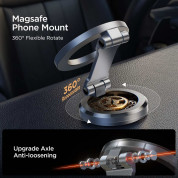 Joyroom Magnetic Car Dashboard Phone Holder (JR-ZS403) - магнитна поставка за таблото на автомобил за iPhone с MagSafe (тъмносив) 7