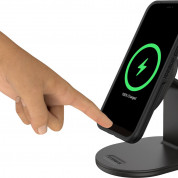 Otterbox Magnetic Wireless Phone Charging Stand 15W - поставка (пад) за безжично зареждане за iPhone с Magsafe (черен)  3