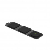 Mophie Snap Plus 3-in-1 Travel Charger - сгъваема поставка (пад) за безжично зареждане за iPhone с MagSafe, Qi съвместими устройства и USB-C и USB-A портове (черен) 6
