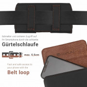 Honju Horizon Smooth Belt Leather Case Universal XL - кожен (естествена кожа) калъф за смартофни с размери до 170 x 85 мм (черен) 10