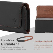Honju Horizon Smooth Belt Leather Case Universal XL - кожен (естествена кожа) калъф за смартофни с размери до 170 x 85 мм (черен) 11